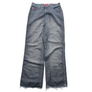 GUESS USA Authentic Original Baggy Jeans Women's Brown/Black Denim Wide Leg Y2K